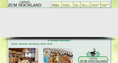 Desktop Screenshot of gasthaus-zum-hochland.de